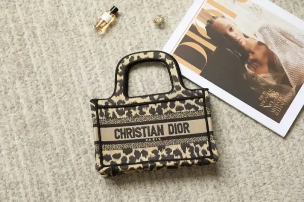 Dior Tote Book Mini Leopard