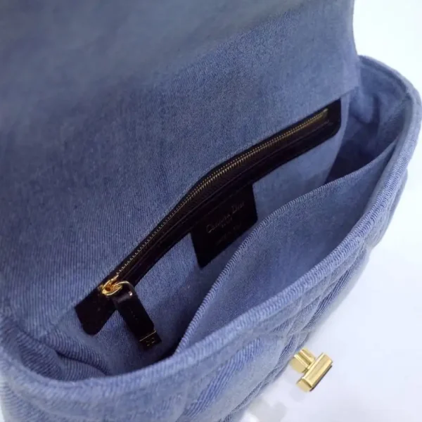 Dior Caro Bag Denim Blue - Image 9