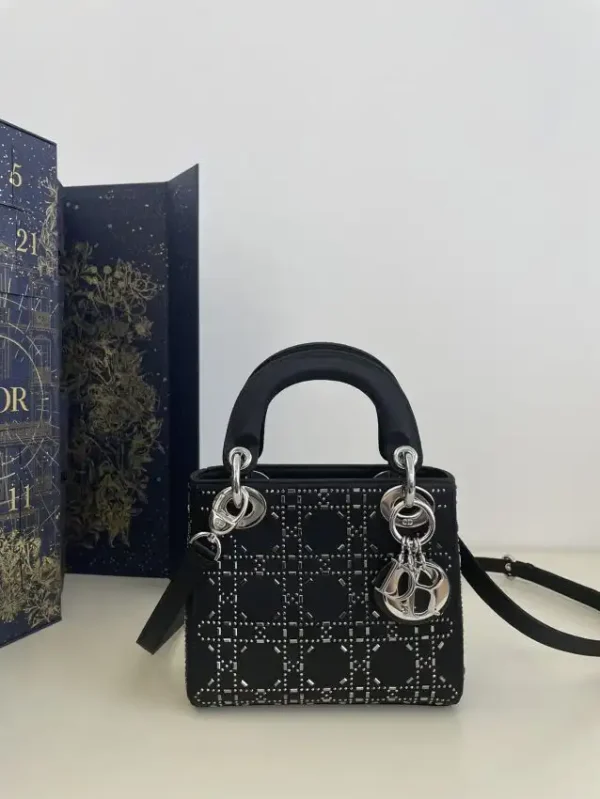 Lady Dior Mini Satin Black