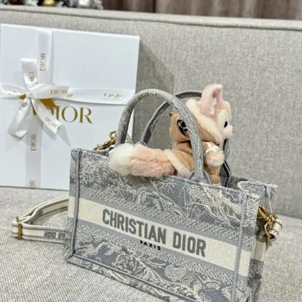 Dior Tote Book Mini Grey Tiger - Image 5