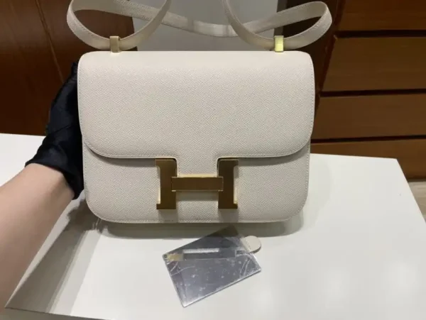 Hermes Constance 24cm Creamy White