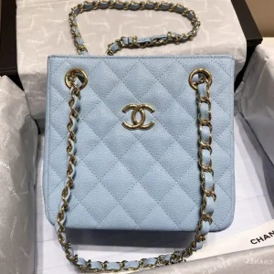 CHANEL 22S Hubo Bag Light Blue