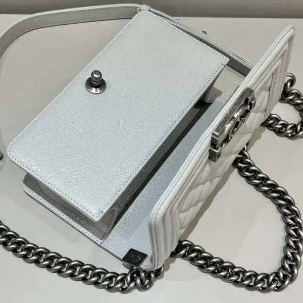 CHANEL Le Boy Grey Silver - Image 4