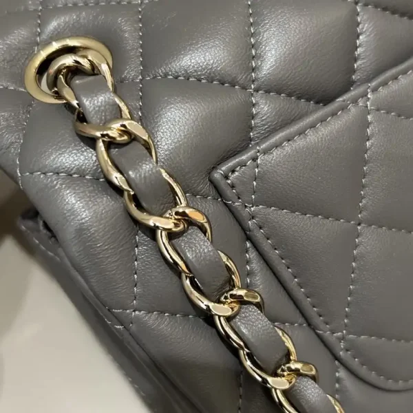 CHANEL Classic Flap 20cm Grey - Image 9
