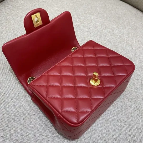 CHANEL Classic Flap 17cm Red - Image 8