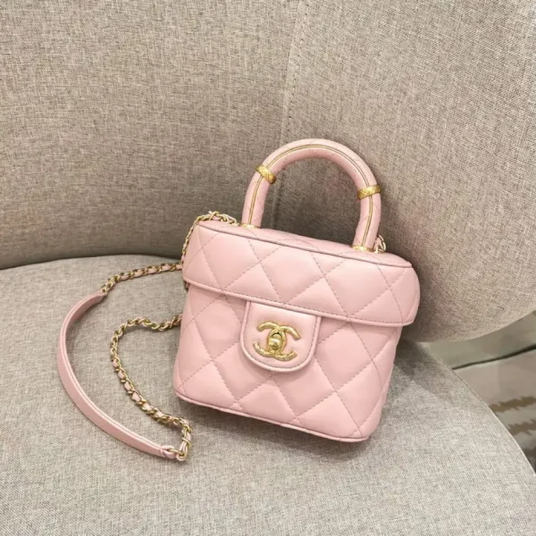 CHANEL Tweed Handle Crush Small Pink - Image 2