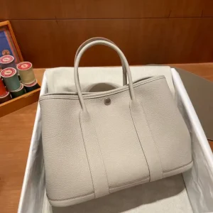 Hermes Garden Party 30cm Clacier White