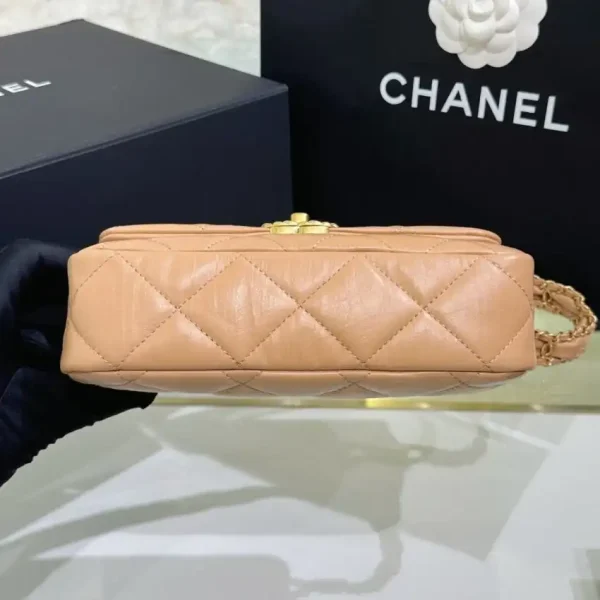 CHANEL 19 Mini Flap  Caramel Bag - Image 3