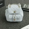 CHANEL 23A Backpack Small Light Blue
