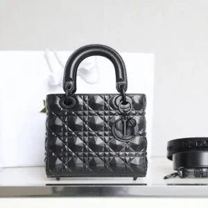 Lady Dior Ultramatte Black  Grid ABC