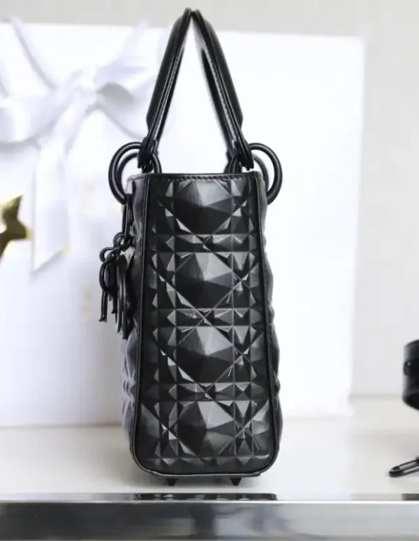 Lady Dior Ultramatte Black  Grid ABC - Image 6