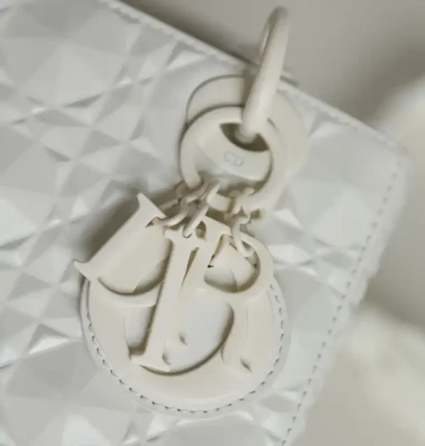 Lady Dior Ultramatte White Grid ABC - Image 2