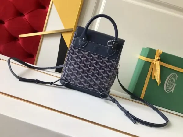 Goyard Alpi Mini Backpack Dark Blue - Image 4