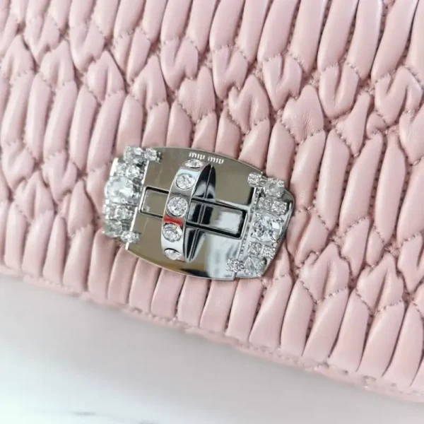 Miu Miu Crystal Handbag Pink - Image 5
