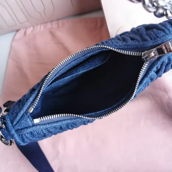 Miu Miu Matelassé Denim Blue - Image 8