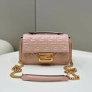 Fendi Baguette  Sliding Chain Pink