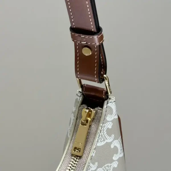 Celine Triomphe Moon Bag White - Image 7