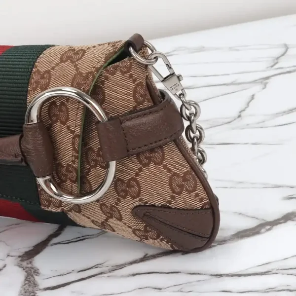 Gucci Horsebit Chain Shoulder Bag Brown - Image 5