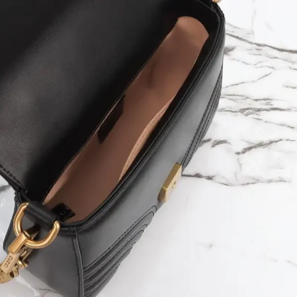 Gucci  GG Marmont Top Handle Black - Image 8
