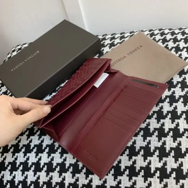 Bottega Veneta Intrecciato Wallet Red - Image 2