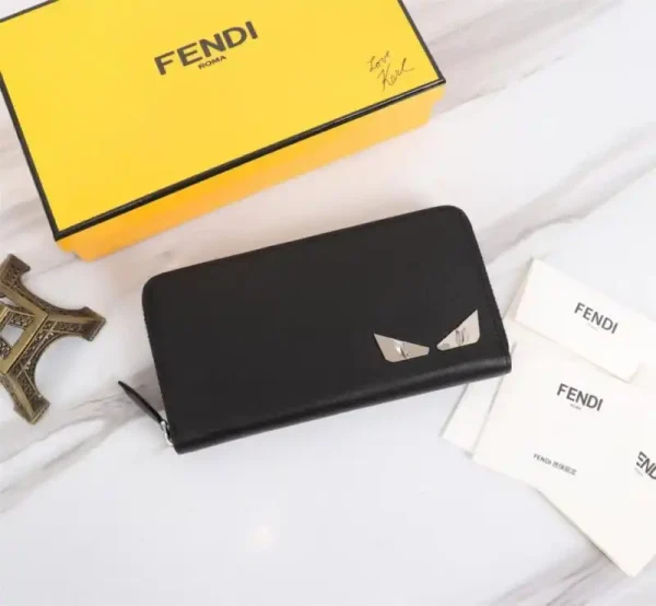 Fendi Grey Eyes Wallet