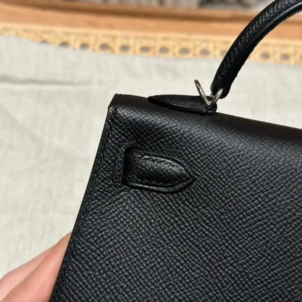 Hermes Kelly Black Epsom Silver - Image 2