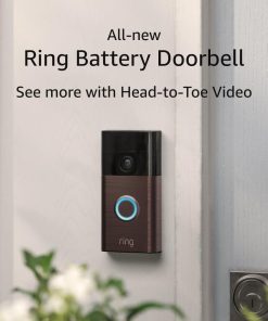 Ring Battery Doorbell, Head-to-Toe Video, Live View with Two-Way Talk, and Motion Detection & Alerts (newest model), Satin Nickel