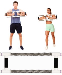 Push Down Bar Machine - Chest Expander at Home Workout Equipment, Arm Exerciser - Portable Spring Resistance Exercise Gym Kit for Home, Travel or Outdoors