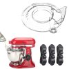 Pouring Shield for KitchenAid Tilt Head 4.5-5QT Stainless Steel (Only) with 3x Cord Organizer, Safety Pouring Shield, for kitchenaid mixer bowl,Stand Mixers,kitchen aid Accessories and Attachments
