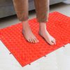 Foot Massage Acupressure Mat - Reflexology Walking Toe Plate Pad for Bathroom, Yoga, Outdoor Games - Anti-Slip - 2 PCS (Green)