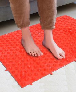 Foot Massage Acupressure Mat - Reflexology Walking Toe Plate Pad for Bathroom, Yoga, Outdoor Games - Anti-Slip - 2 PCS (Green)
