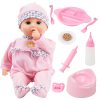 Toy Choi's Interactive Baby Doll - 16 Inch Crying Talking Feeding Dolls with Different Sounds and Accessories, Pretend Play Preschool Toys for 2 3 4 5+ Year Old Girls Boys Gift, Blue