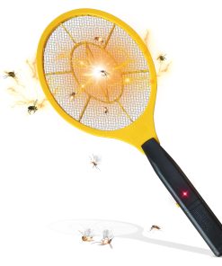 BELREZ Electric Fly Zapper - Electronic Bug Zapper with Protective net Layer - Pest Control Mosquito and Insect Catcher Racket - Electric Fly Swatter - Handy Killer Racket for Indoor and Outdoor