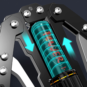 The fully-closed hydraulic cylinder keeps the strength constant 