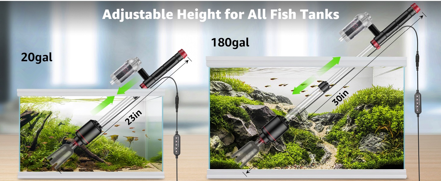 Suness 24W Aquarium Vacuum Gravel Cleaner