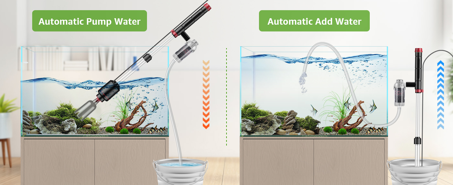 Suness 24W Aquarium Vacuum Gravel Cleaner
