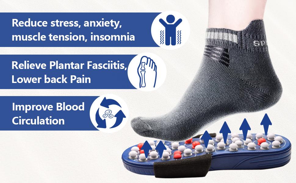 reduce stress anxiety foot pain, improve blood circulation