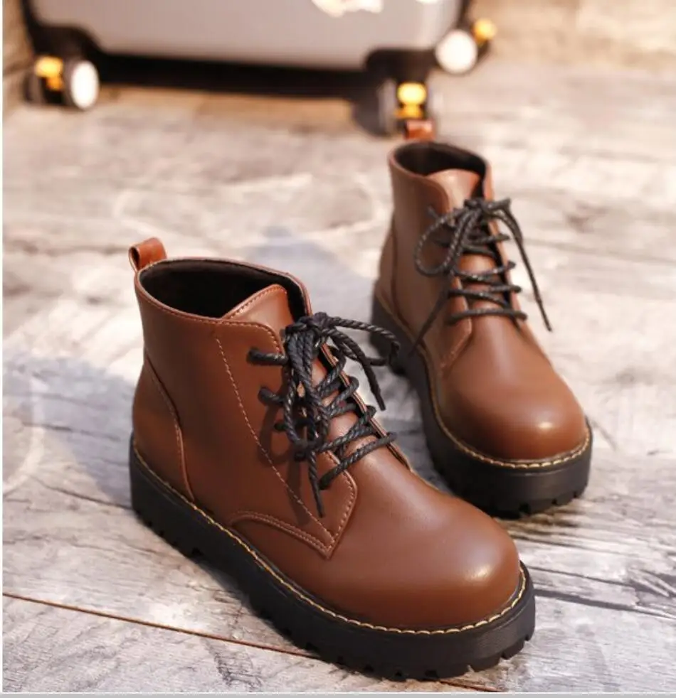 2023 Autumn Winter Women Ankle Boots Platform Lace Up Casual Shoes Woman Retro Oxfords Female Waterproof Goth Thick Boots Footwe - Image 6