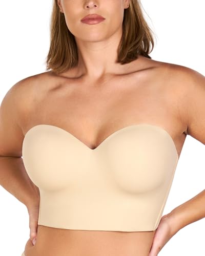 HSIA Longline Strapless Bra for Women, Anti-Slip Support Corset for Large Bust Convertible Bustier Bandeau for Big Breasts - Image 22