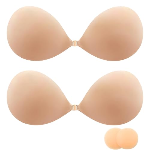 Sticky Bra, Backless Strapless Bra Push Up, Adhesive Invisible Lift Up Bras 2 Pieces - Image 8