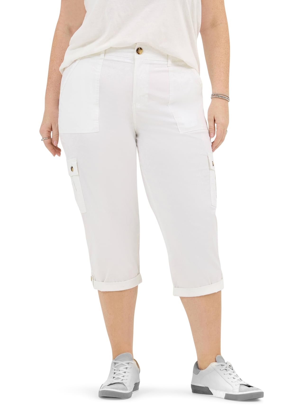Lee womens Plus Size Ultra Lux Comfort With Flex-to-go Cargo Capri Pant - Image 14