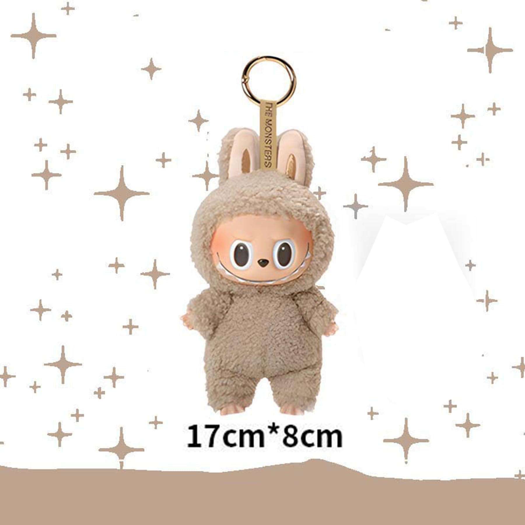 Labubu Keychain backpacks key pendants, Plush Doll Pendant Hanging Decoration Keyring Card Gift, Stress-Relieving Accessory - Image 10