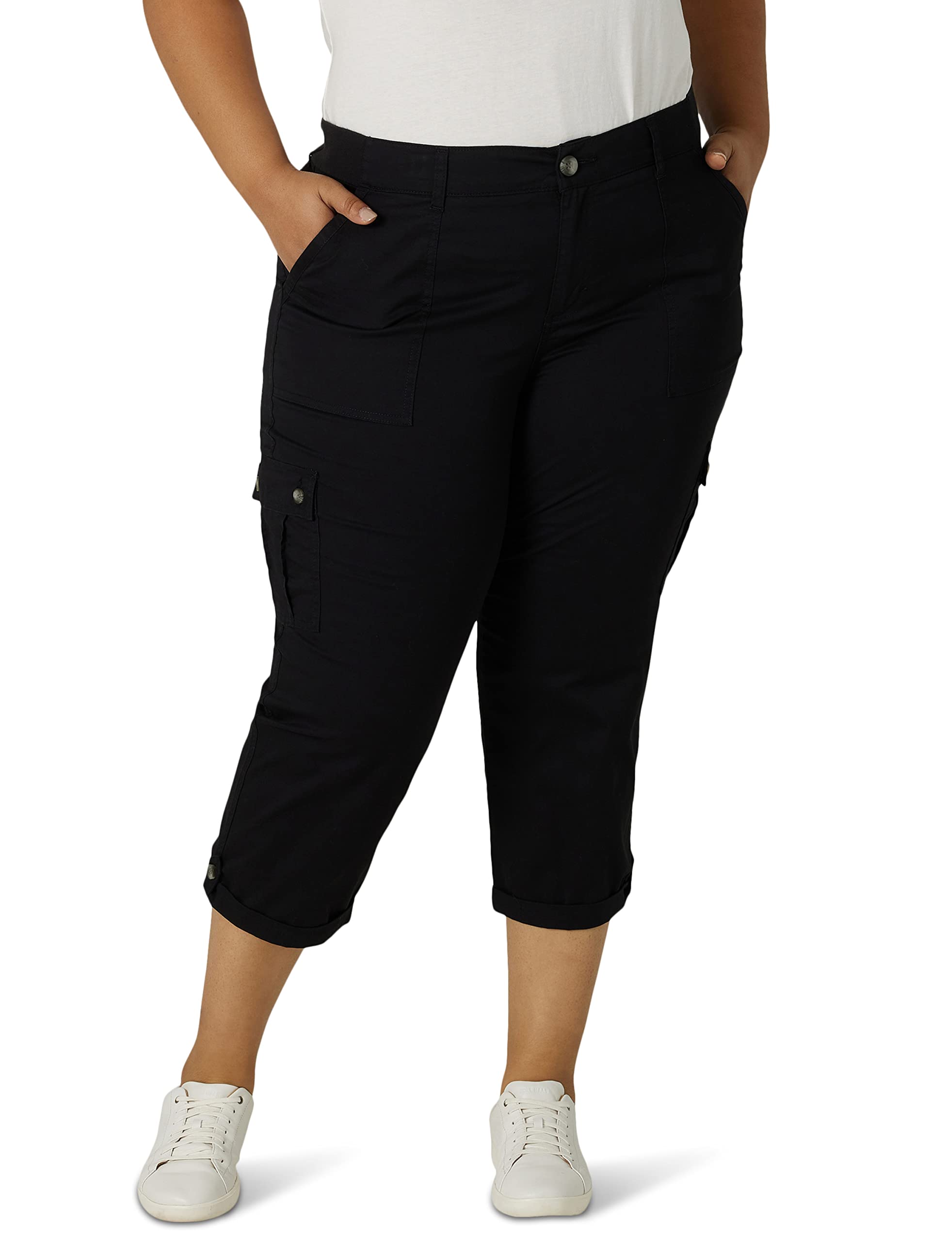 Lee womens Plus Size Ultra Lux Comfort With Flex-to-go Cargo Capri Pant - Image 32