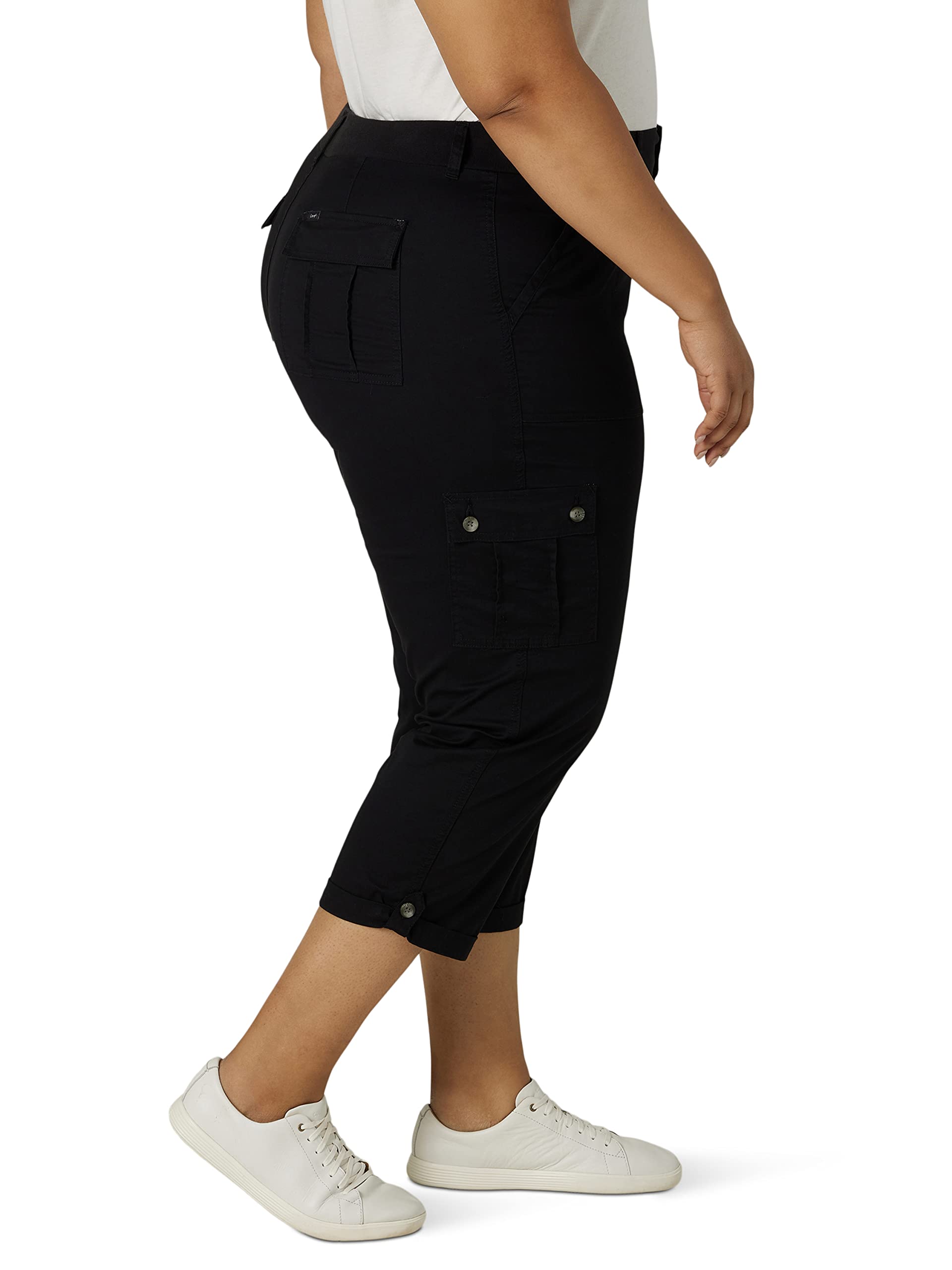 Lee womens Plus Size Ultra Lux Comfort With Flex-to-go Cargo Capri Pant - Image 34