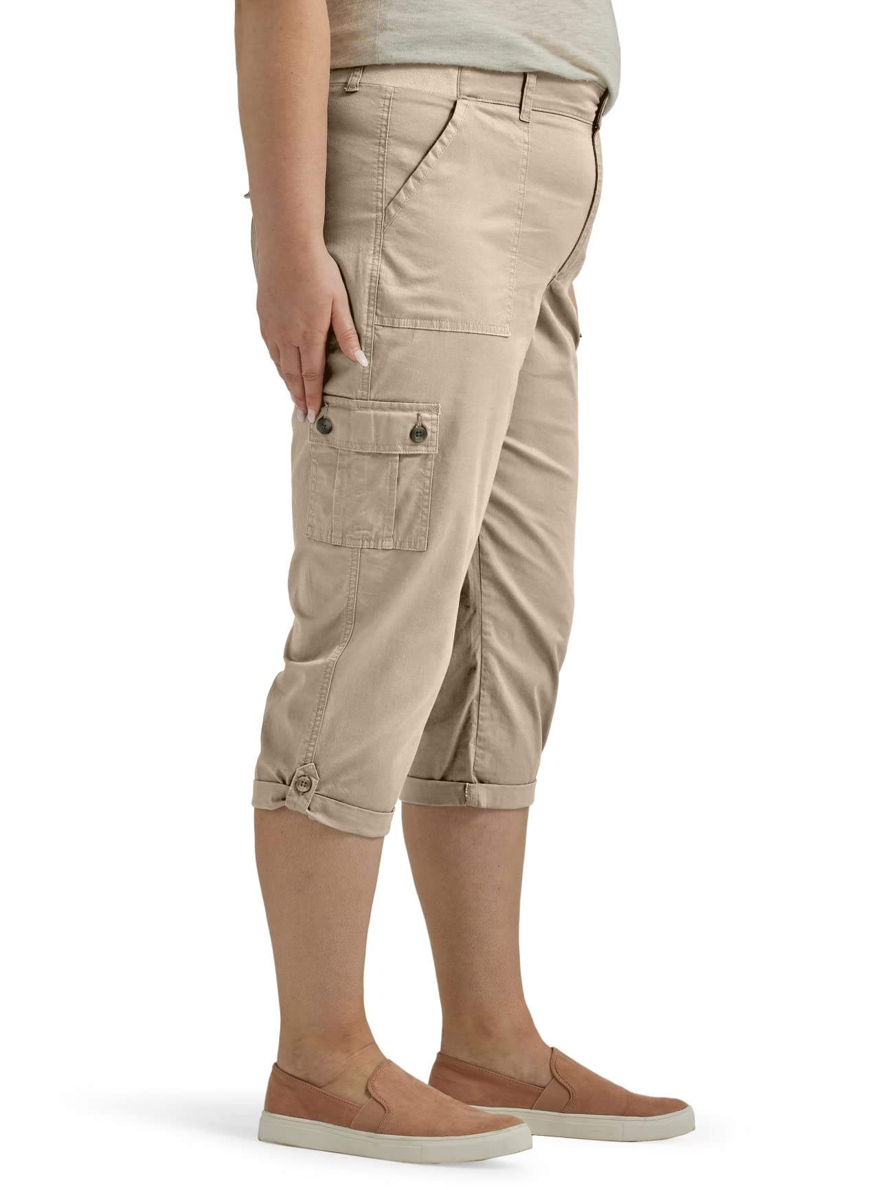 Lee womens Plus Size Ultra Lux Comfort With Flex-to-go Cargo Capri Pant - Image 44