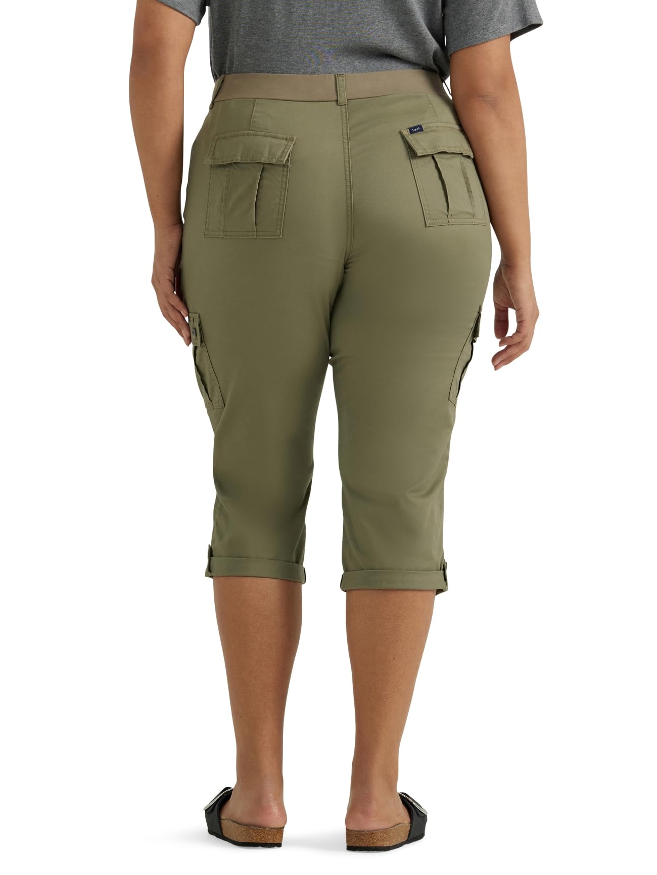 Lee womens Plus Size Ultra Lux Comfort With Flex-to-go Cargo Capri Pant - Image 3