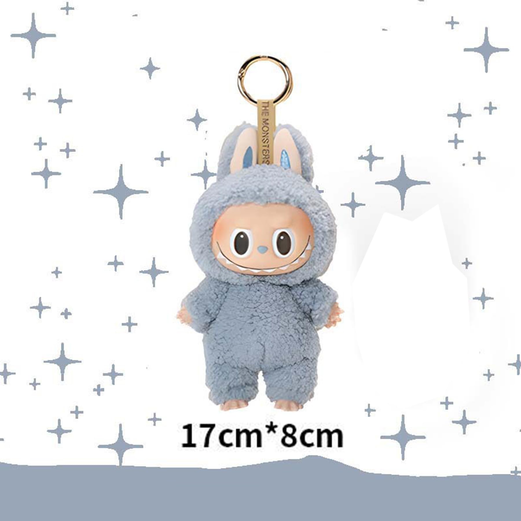 Labubu Keychain backpacks key pendants, Plush Doll Pendant Hanging Decoration Keyring Card Gift, Stress-Relieving Accessory - Image 12