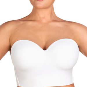 HSIA Longline Strapless Bra for Women, Anti-Slip Support Corset for Large Bust Convertible Bustier Bandeau for Big Breasts