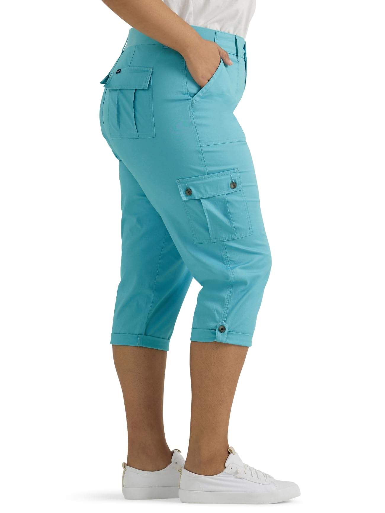Lee womens Plus Size Ultra Lux Comfort With Flex-to-go Cargo Capri Pant - Image 22