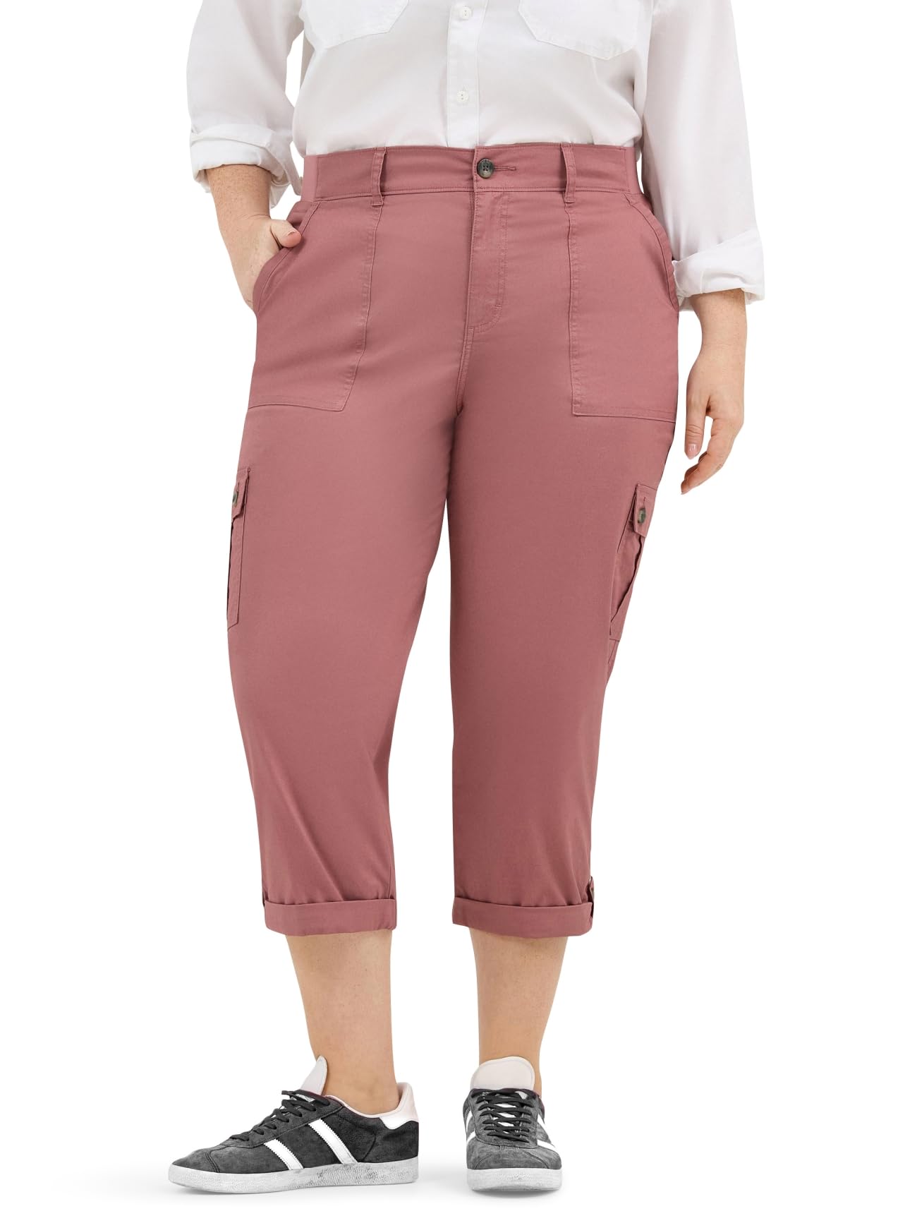 Lee womens Plus Size Ultra Lux Comfort With Flex-to-go Cargo Capri Pant - Image 7